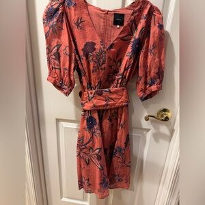 Idano Short Floral Dress with Removable Belt Size Small